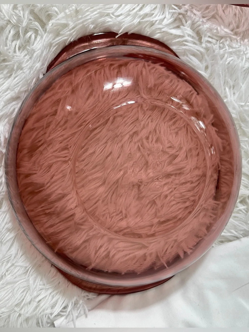Pyrex 2 Qt Casserole Dish 024 w Lid Cranberry Purple Vintage Glass Made In USA